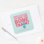 RICK AND MORTY™ Anatomy Park Bone Train Square Sticker