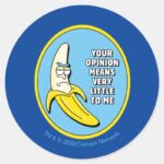 RICK AND MORTY™ Banana Rick Badge Classic Round Sticker
