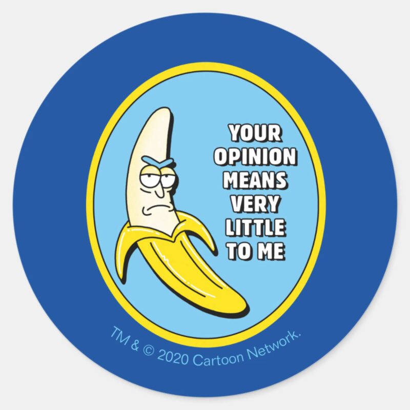 RICK AND MORTY™ Banana Rick Badge Classic Round Sticker