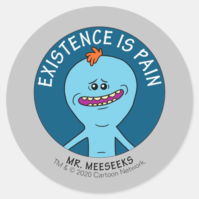 RICK AND MORTY™ Existence Is Pain Classic Round Sticker