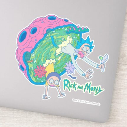 RICK AND MORTY™ Falling From Infected Portal Sticker