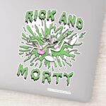 RICK AND MORTY™ Falling Into Acid Vat Sticker