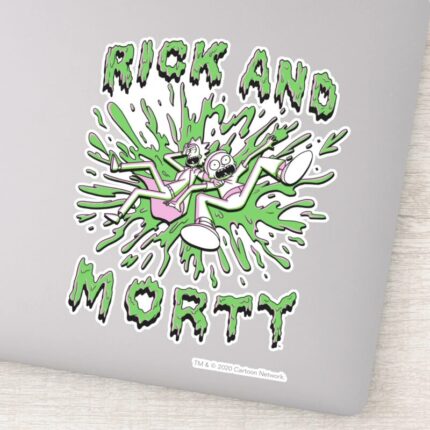 RICK AND MORTY™ Falling Into Acid Vat Sticker