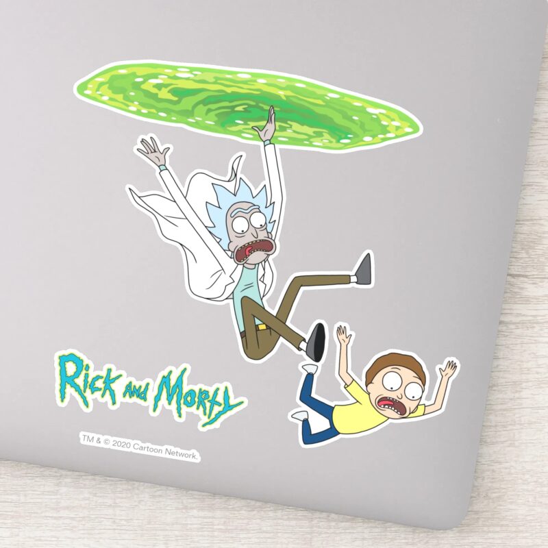 RICK AND MORTY™ Falling Out Of Portal Sticker RICK AND MORTY™ Falling Out Of Portal Sticker