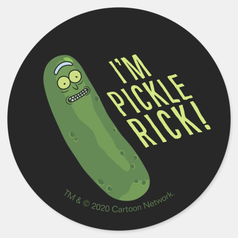 RICK AND MORTY™ Flip The Pickle Classic Round Sticker