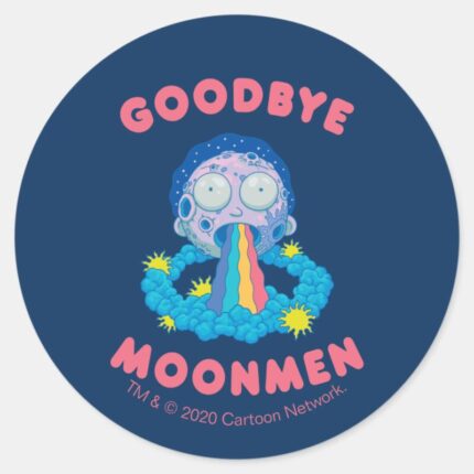 RICK AND MORTY™ Goodbye Moonmen Classic Round Sticker