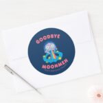 RICK AND MORTY™ Goodbye Moonmen Classic Round Sticker