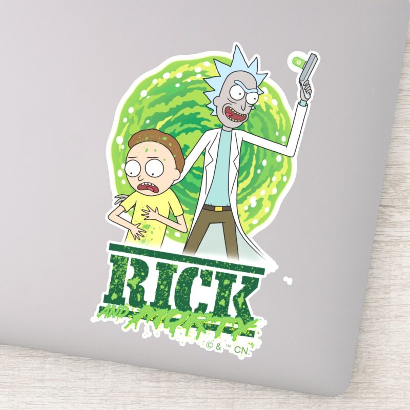 RICK AND MORTY™ Green Splash Sticker