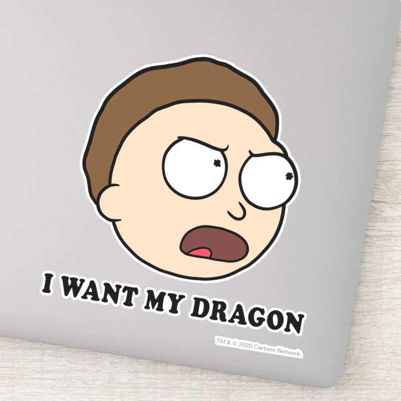 RICK AND MORTY™ I Want My Dragon Sticker