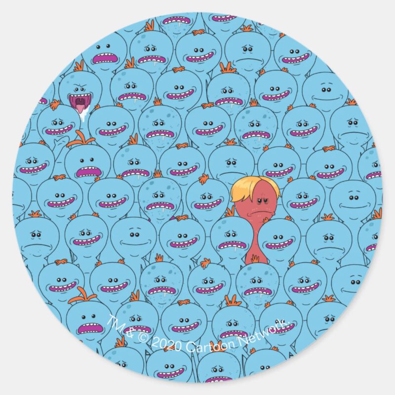 RICK AND MORTY™ Kirkland Mr. Meeseeks Classic Round Sticker