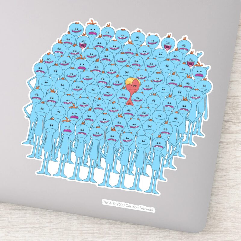 RICK AND MORTY™ Kirkland Mr. Meeseeks Sticker RICK AND MORTY™ Kirkland Mr. Meeseeks Sticker