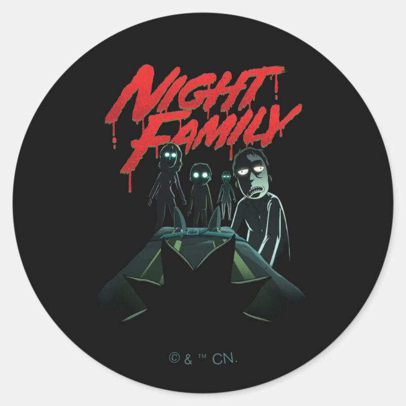 RICK AND MORTY™ Night Family Classic Round Sticker