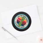 RICK AND MORTY™ Outer Space Patches Pattern Classic Round Sticker