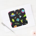 RICK AND MORTY™ Psychedelic Season 3 Pattern Square Sticker
