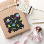 RICK AND MORTY™ Psychedelic Season 3 Pattern Square Sticker