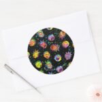 RICK AND MORTY™ Psychedelic Swirl Pattern Classic Round Sticker