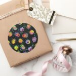 RICK AND MORTY™ Psychedelic Swirl Pattern Classic Round Sticker