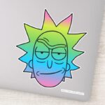 RICK AND MORTY™ Rainbow Rick Head Pattern Sticker