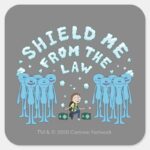 RICK AND MORTY™ Shield Me From The Law Square Sticker