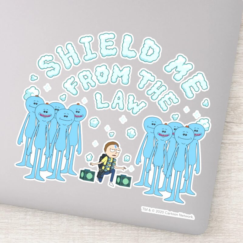 RICK AND MORTY™ Shield Me From The Law Sticker