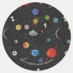 RICK AND MORTY™ Space Pattern Classic Round Sticker