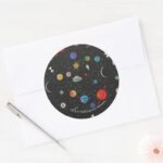 RICK AND MORTY™ Space Pattern Classic Round Sticker