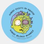 RICK AND MORTY™ Stylized Morty Fly Quote Classic Round Sticker