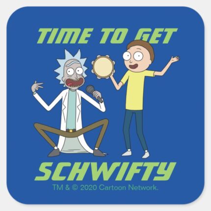 RICK AND MORTY™ Time To Get Schwifty Square Sticker