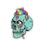 Rainbow Skull Sticker