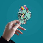 Rainbow Skull Sticker