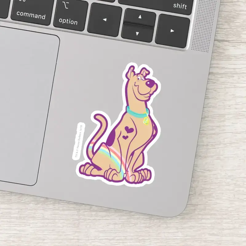 Rainbow Scooby Doo Sticker