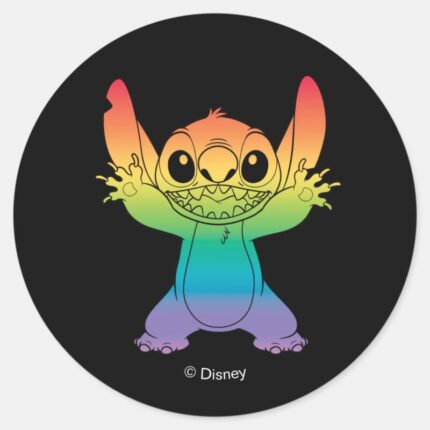 Rainbow Stitch Classic Round Sticker