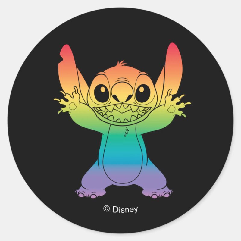 Rainbow Stitch Classic Round Sticker