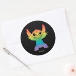Rainbow Stitch Classic Round Sticker