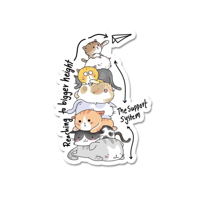 Reaching Foir Bigger Heights Sticker