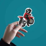 Red Bike Chibi Sticker