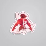 Red Shadow Of Strength Baki Anime Stickers