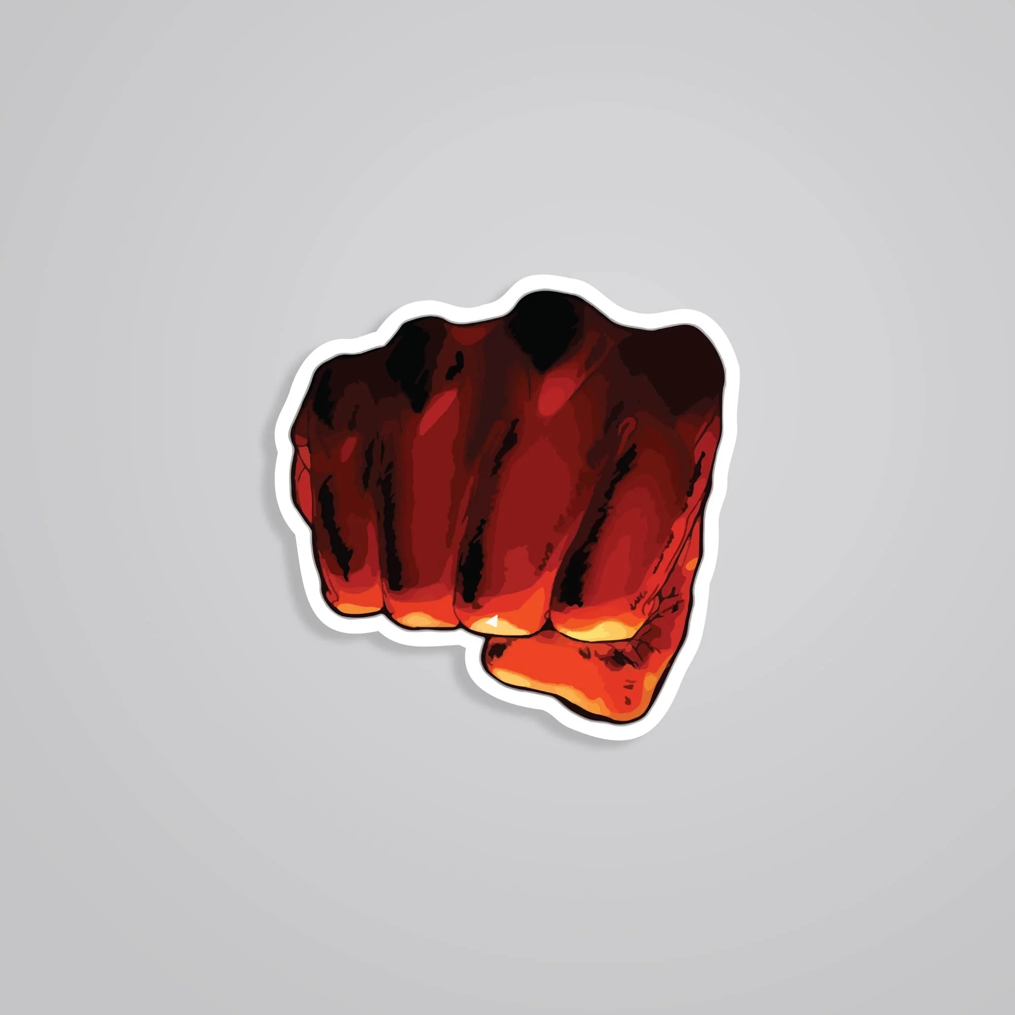 Red Fist Of One Punch Man Anime Stickers