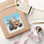 Reindeer Mater Square Sticker