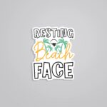 Resting Beach Face Witty Stickers