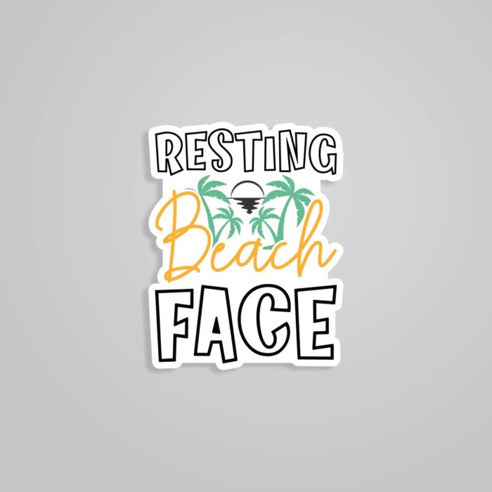 Resting Beach Face Witty Stickers