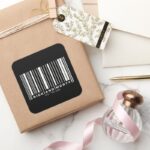 Rick And Morty Bar Code Graphic Square Sticker