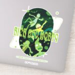 Rick And Morty Falling Quote Badge Sticker