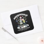 Rick And Morty Merry Rickmas Presents Square Sticker