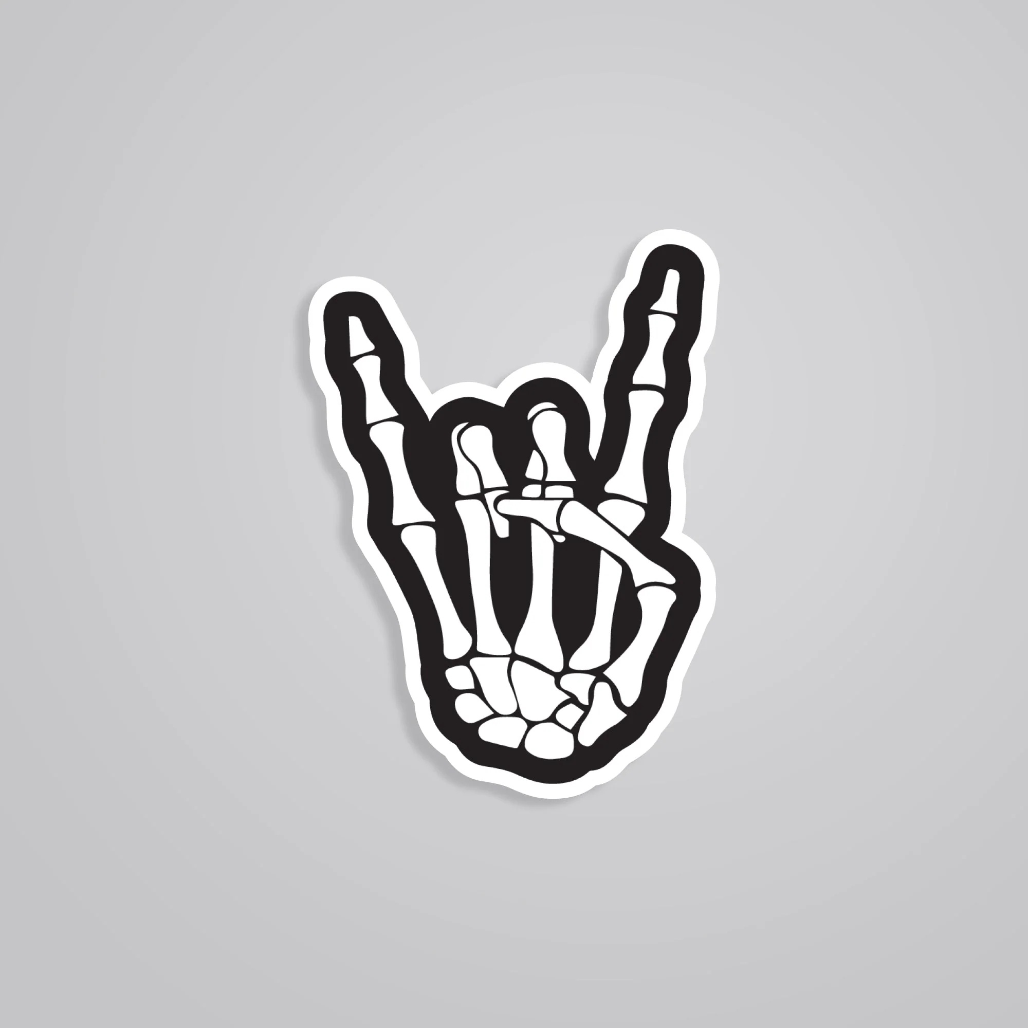 Rock Skeleton Hand Witty Stickers