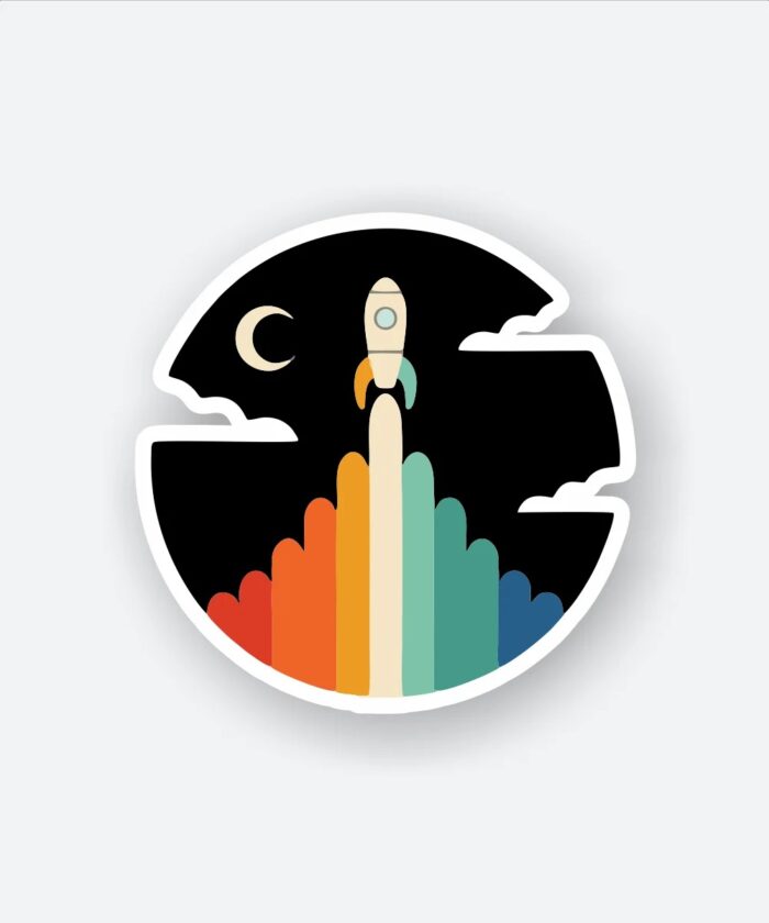 Rocket Launch Sticker