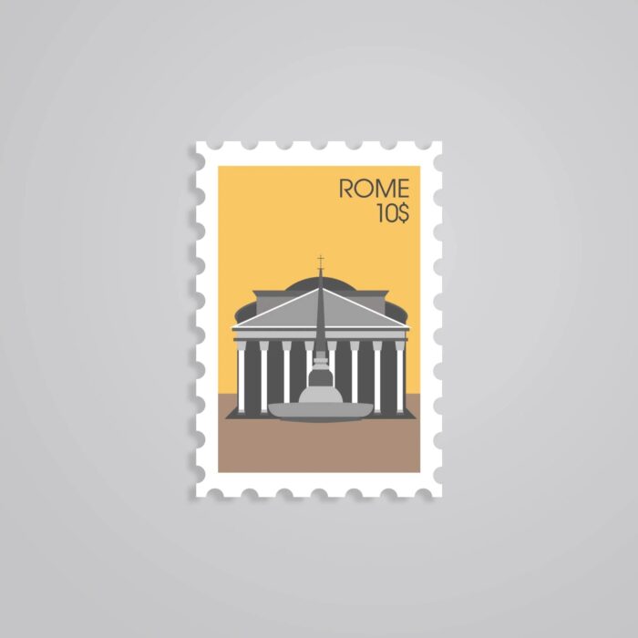 Rome Stamp Travels Stickers