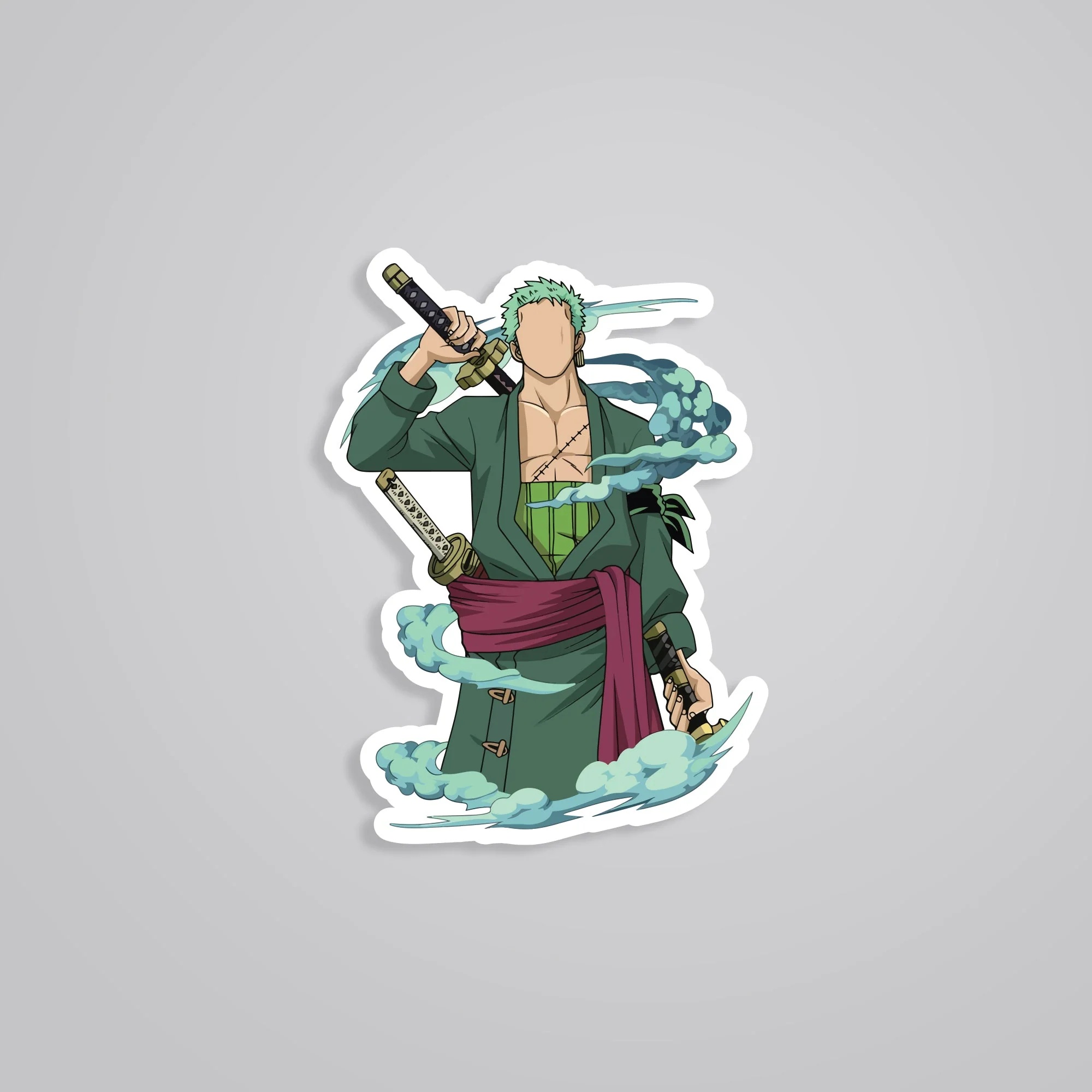 Roronoa Zoro Minimalist Anime Stickers