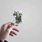 Roronoa Zoro Minimalist Anime Stickers