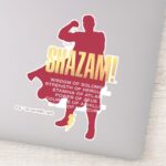 SHAZAM Fury Of The Gods Flexing Silhouette Sticker